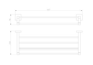 Полка для полотенец  Wonzon & Woghand Polo WW-8981-BN брашированный никель